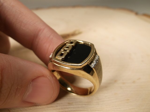Gorg Gold Over Sterling Gen Diamond Dad Ring 10 (1 of 2)