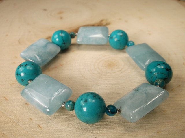 Gorgeous Sterling Genuine Turquoise Bracelet (1 of 1)