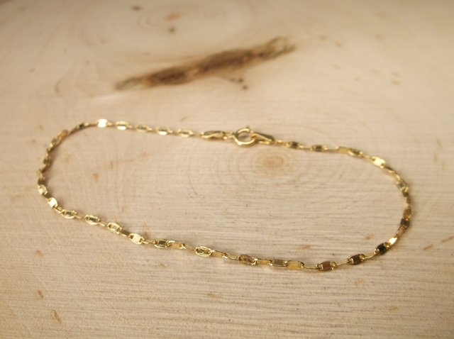 Gorgeous 10kt Gold Chain Bracelet 7.25": .