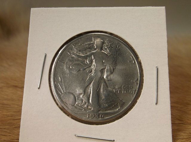 1936 US Silver Walking Liberty Half Dollar (1 of 1)
