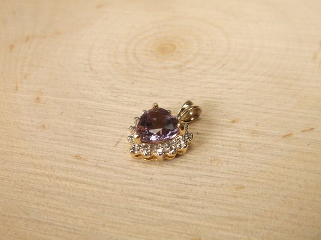 Gorg Gold Over Sterling Gen Diamond Topaz Pend (1 of 1)