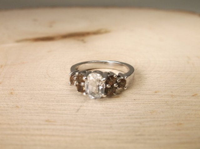 Beautiful Sterling Genuine Topaz Ring 5 (1 of 1)