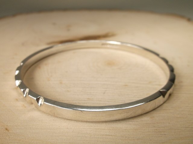 Gorgeous Heavy Taxco Sterling Bangle Bracelet JLU (1 of 2)