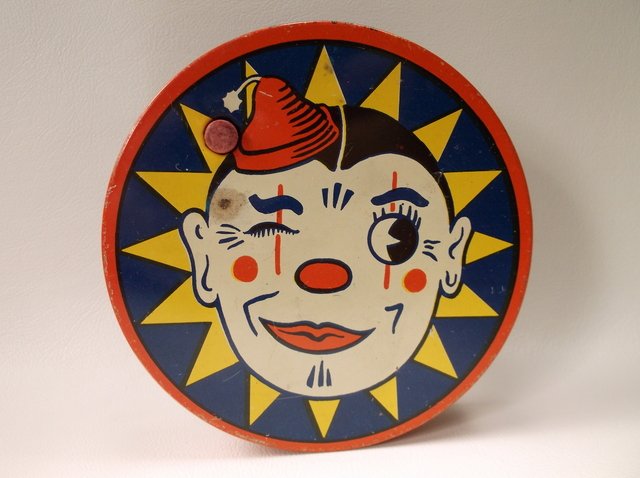 Antique Kirchhof Tin Litho Clown Noise Maker (1 of 3)