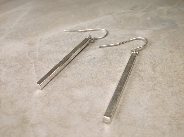 Gorgeous Sterling Silver Bar Earrings (1 of 1)