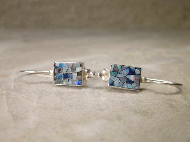 Gorgeous Sterling Silver Fire Opal Earrings (1 of 1)