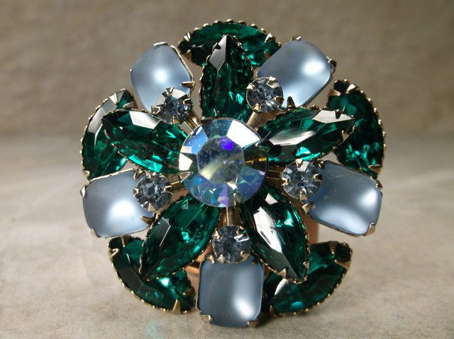 Gorgeous Antique Rhinestone Brooch (1 of 2)