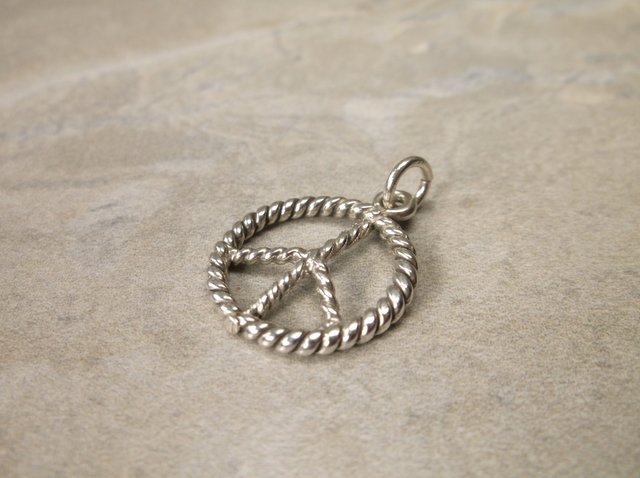 Gorgeous Sterling Silver Peace Charm Pendant (1 of 1)