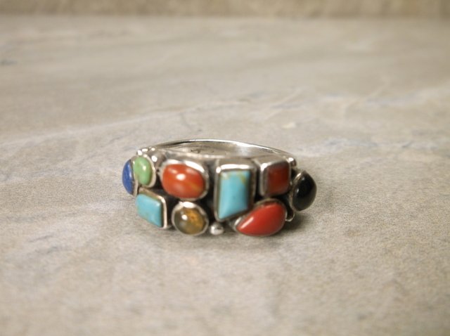 Gorgeous Sterling Silver Turquoise Coral Ring 6 (1 of 2)