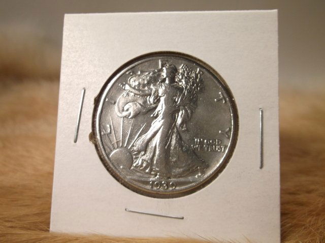 1939 US Silver Walking Liberty Half Dollar (1 of 1)