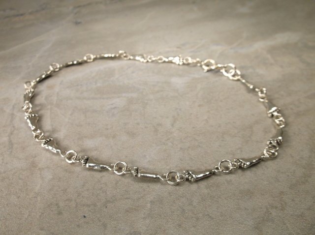 Gorgeous Heavy Sterling Silver Feet Anklet 10": :)