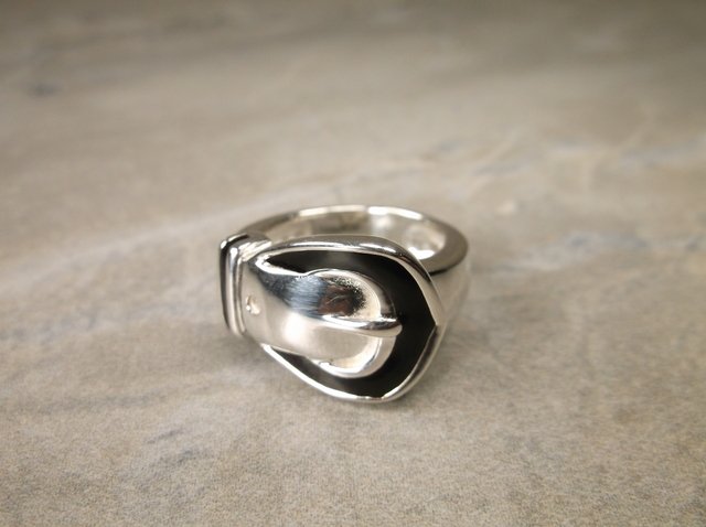 Gorgeous Heavy Sterling Silver Belt Ring 5 (1 of 1)