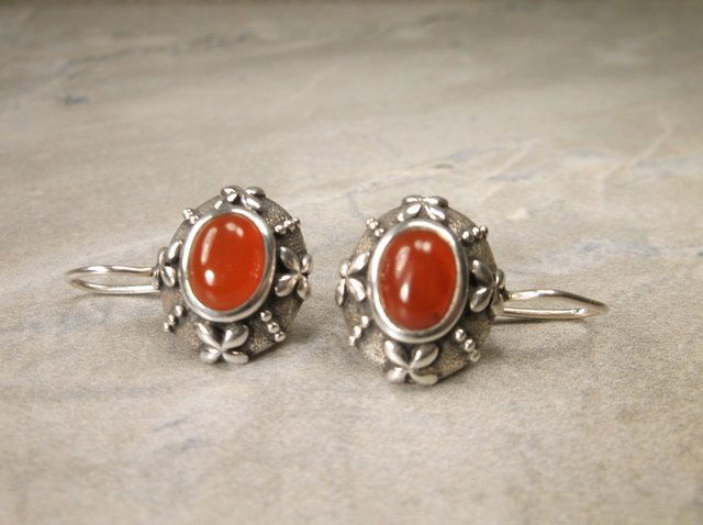 Stunning Sterling Silver Amber Earrings (1 of 1)