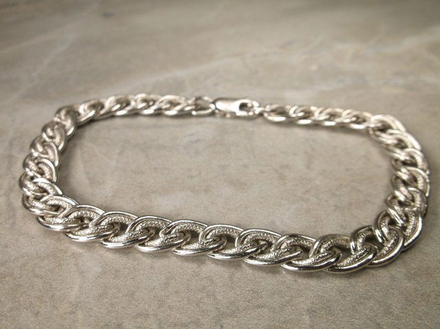 Gorgeous Heavy Sterling Silver Chain Bracelet 7.5" (1 of 1)