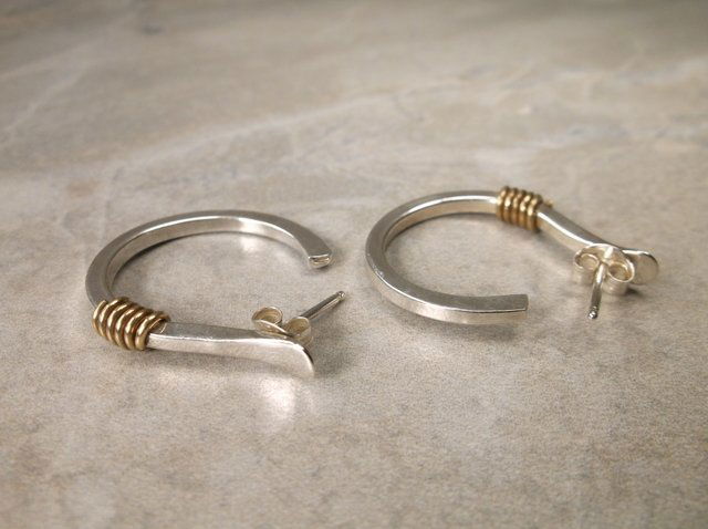 Gorgeous Navajo Sterling Fish Hook Earrings (1 of 2)