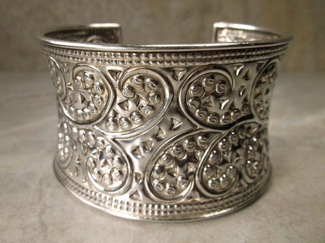 Stunning Huge Samuel Benham Sterling Cuff Bracelet (1 of 9)
