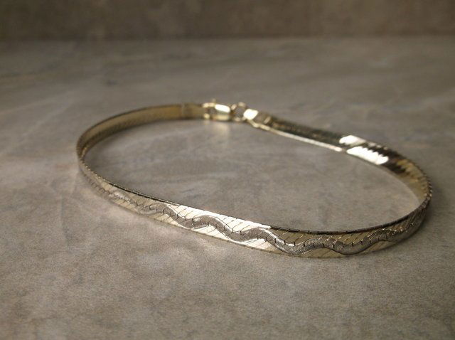 Gorgeous Sterling Reversible Chain Bracelet 7.75" (1 of 1)
