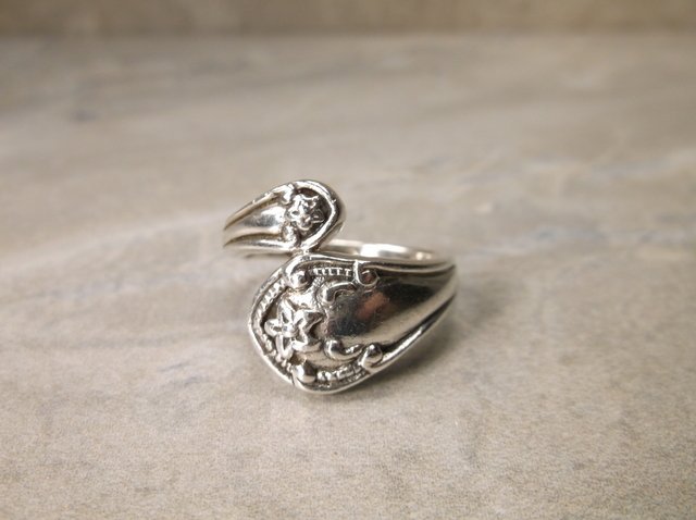 Gorgeous Sterling Silver Spoon Ring 7.5 (1 of 1)