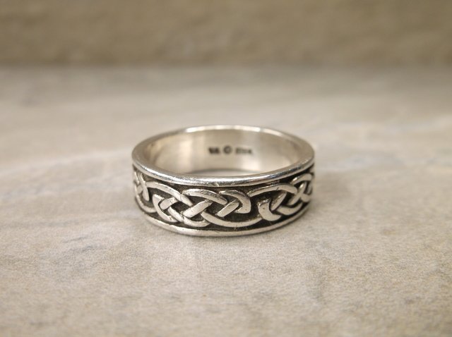 Gorgeous Sterling Silver Mens Band Ring 10 (1 of 1)