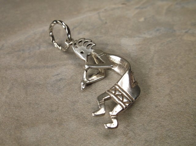 Gorgeous Large Sterling Silver Navajo Pendant (1 of 1)