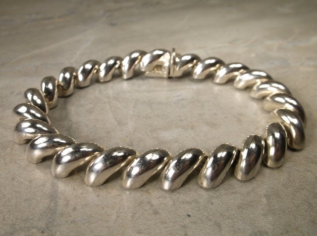 Gorgeous Very Heavy Sterling Silver Chain Bracelet (1 of 1)