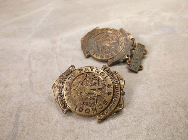 2 Antique Chicago Schools Safety Patrol Badges (1 of 1)