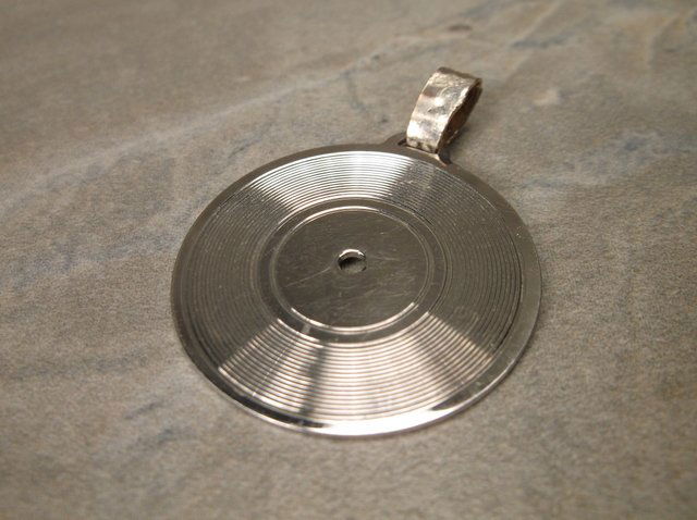 Gorg Antique Sterling Record LP Album Pendant (1 of 1)