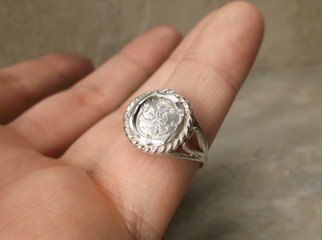 Sterling silver panda coin ring clearance