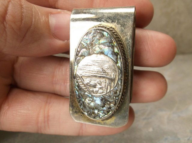 vintage Abalone Money Clip: (: