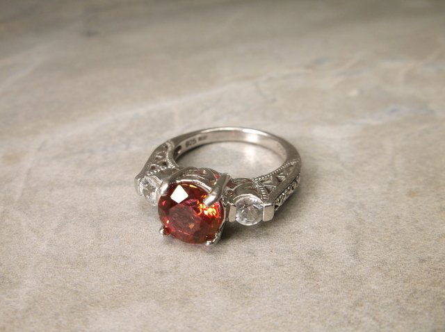 Gorgeous Sterling Silver Red Stone Ring 6 (1 of 1)
