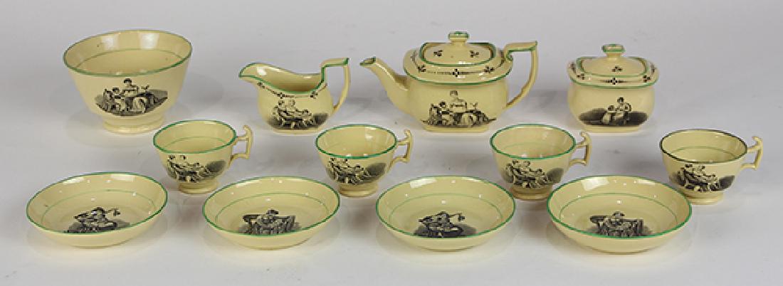 (Lot of 12) English Liverpool miniature creamware tea (1 of 5)