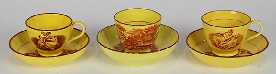 (lot of 6) Group of English tea cups and saucers, each (1 of 6)