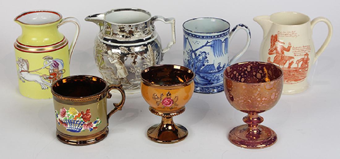 (lot of 7) Collection of tableware including English (1 of 3)