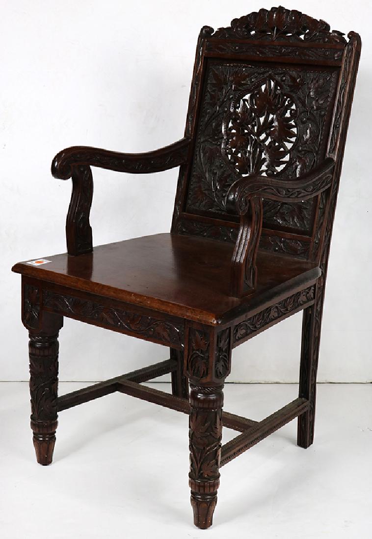Cincinnati Art Carved Aesthetic Movement armchair circa (1 of 5)