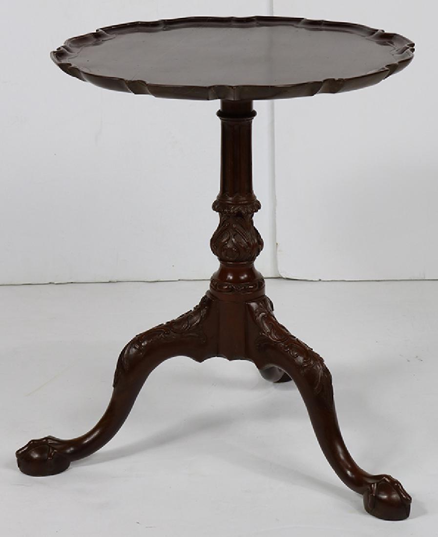 English mahogany tripod tea table, first quarter 20th (1 of 4)
