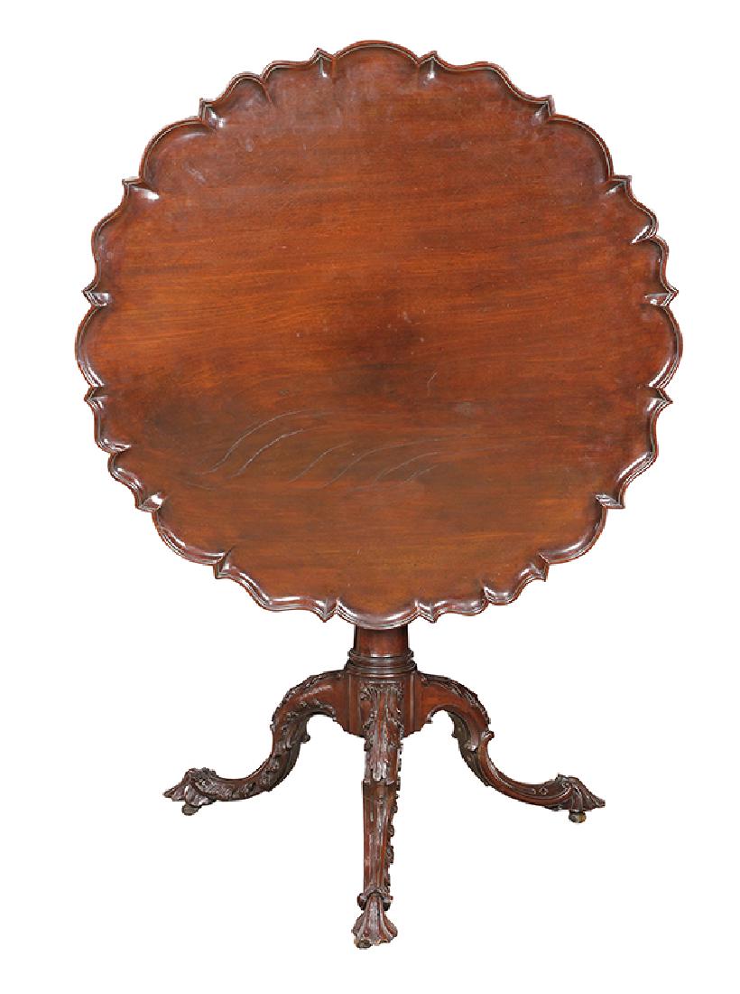 English mahogany tripod table, circa 1800, having a (1 of 20)