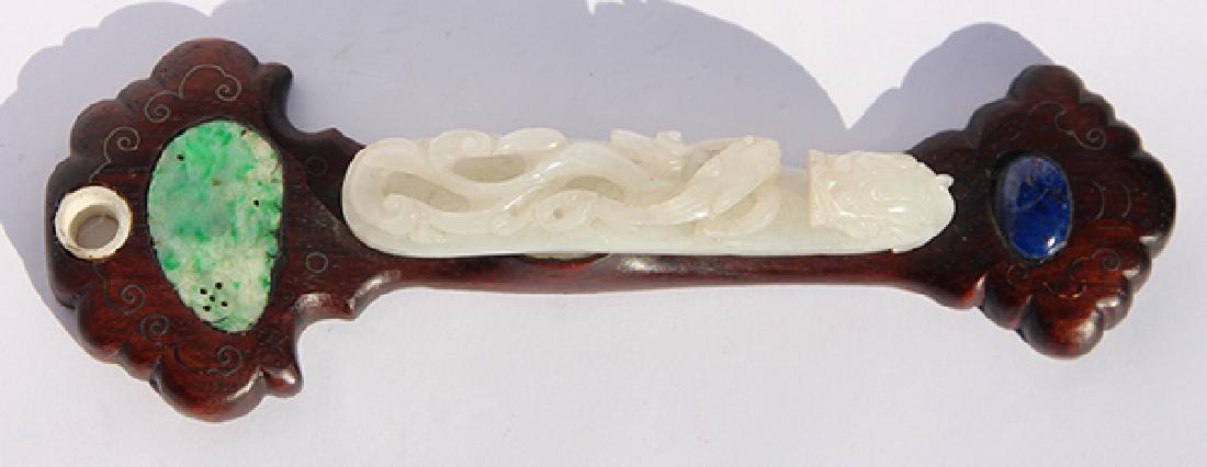 Chinese Wood Ruyi Scepter with Belt Hook (1 of 4)