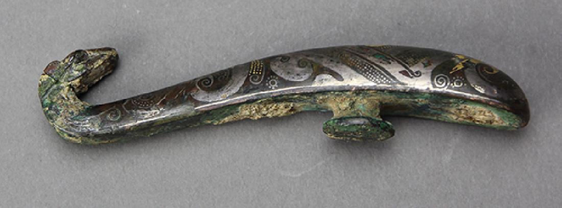 Chinese Inlaid Bronze Belt Hook (1 of 11)