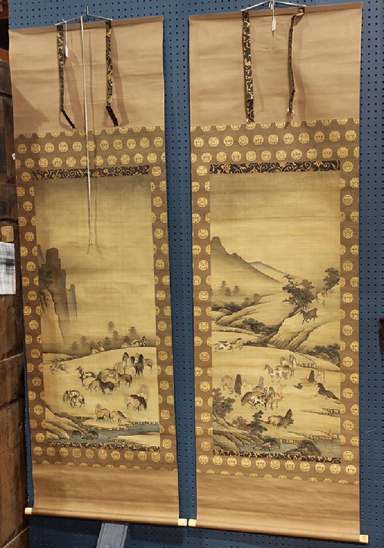 Japanese Scrolls, Horses (1 of 5)