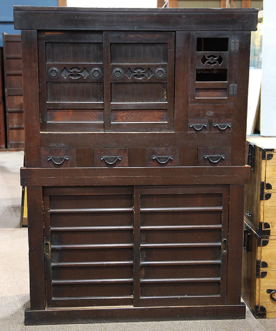 Japanese Two Section Mizuya Kitchen Tansu (1 of 5)