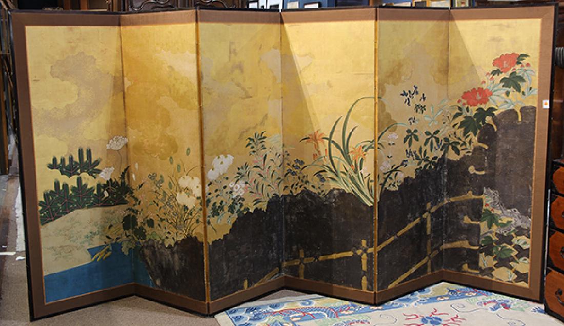 Japanese Six-Panel Byobu Screen (1 of 4)