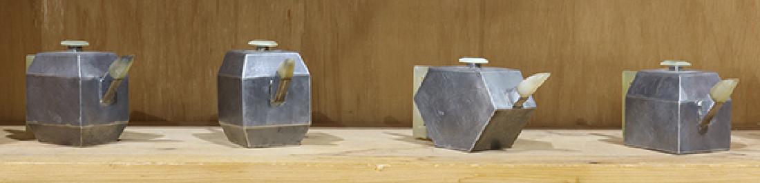 Chinese Pewter Encased Zisha Teapots (1 of 1)