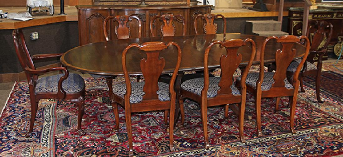 (lot of 9) English George III style mahogany dining (1 of 5)