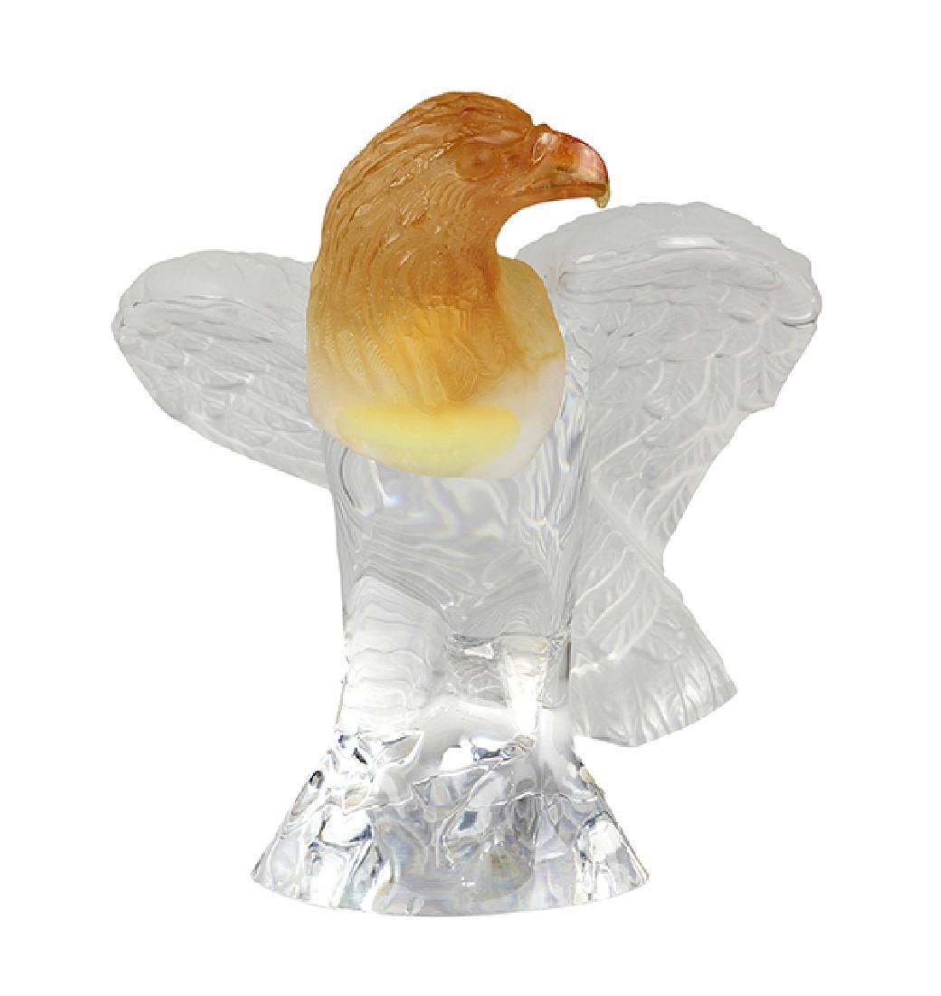 Daum France art glass eagle, the molded and frosted (1 of 7)