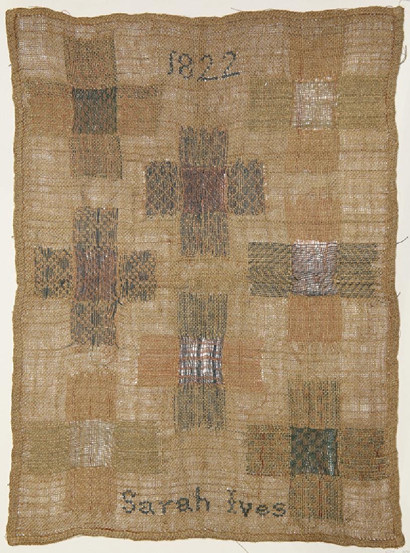 British silk wool on canvas sampler group (1 of 3)