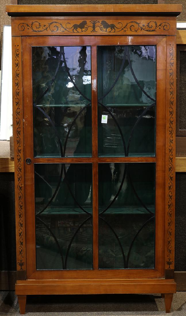 Biedermeier style partial ebonized vitrine (1 of 4)