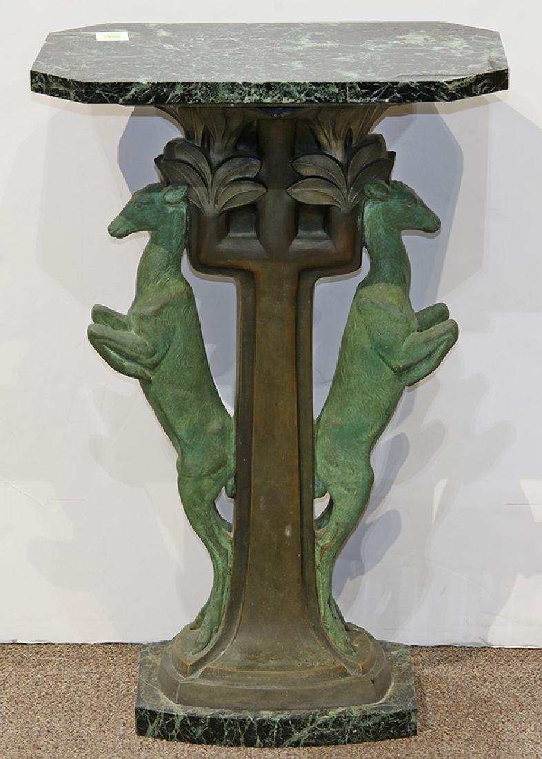 French Art Nouveau occasional table, having an (1 of 3)