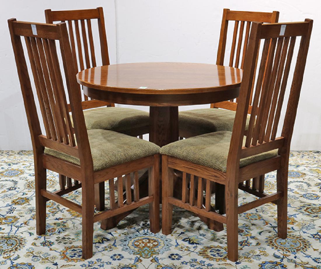 (Lot of 5) Mission style game table set, executed in (1 of 6)