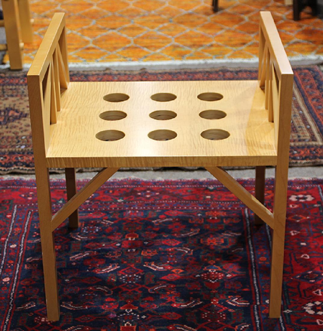 Michael Graves custom designed bench, executed in tiger (1 of 3)