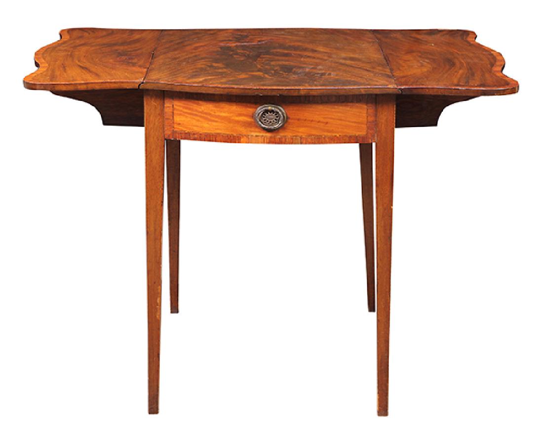 George III inlaid mahogany pembroke table, late 18th (1 of 10)